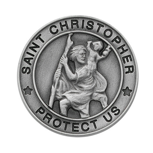 Round St. Christopher Visor Clip Catholic Gifts Catholic Presents Gifts for all occasion