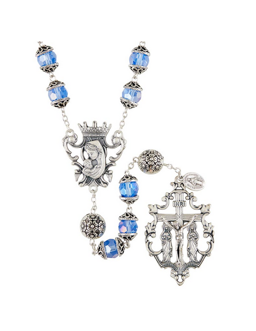 Sapphire Madonna and Child Rosary Rosary Gifts for Catholic Gifts Catholic Presents Rosary Gifts