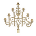 Seven-Light Sacred Heart Candelabra Converter Polished Brass and Lacquered 7 Light Candelabra