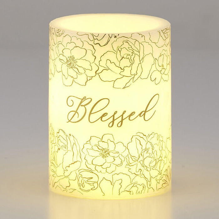 Shimmer LED Candles - Blessed