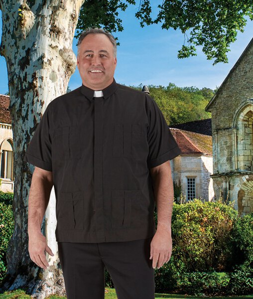 Short Sleeve Panama Clergy Shirt
