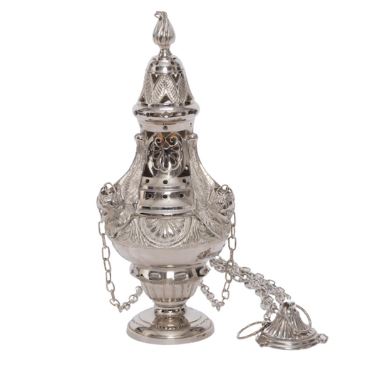 Silver Plated Censer with Angels Traditional Silver plated Thurible / Censer with Angels