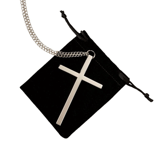 Silver Plated Clergy Cross Necklace