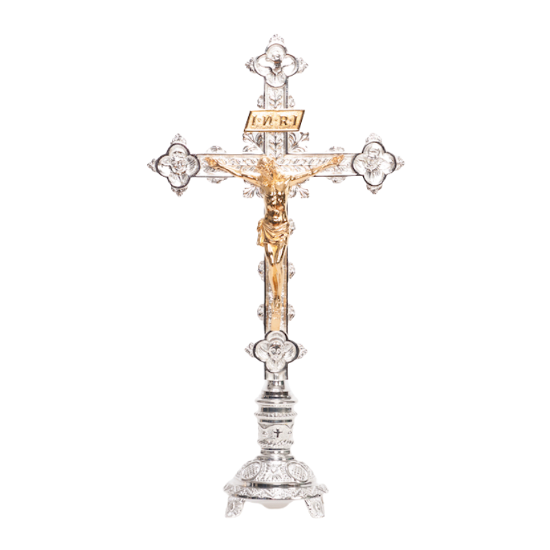 Crucifijo de altar adornado tradicional de 24"