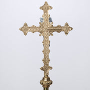 Silver Plated Processional Crucifix Processional cross- no rays silver plated corpus