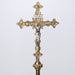 Silver Plated Processional Crucifix Processional cross- no rays silver plated corpus