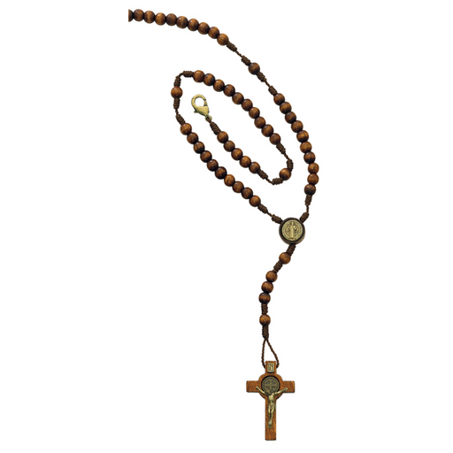 Small Brown Wood Beads St. Benedict Rosary Rosary Center Rosary Accessory