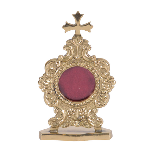 Small French Style Reliquary  Brass French Style Reliquary Brass  Reliquary 