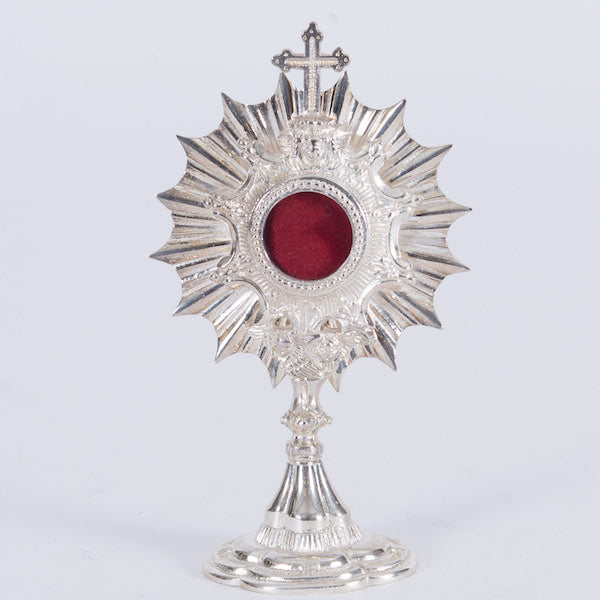 Small Ray of Light Reliquary Small reliquary for simple relic display Silver Plated Small Ray of Light Reliquary