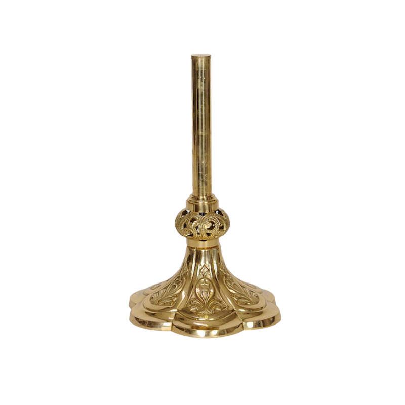 Small Solid Brass Processional Cross Base Stand — Agapao Store
