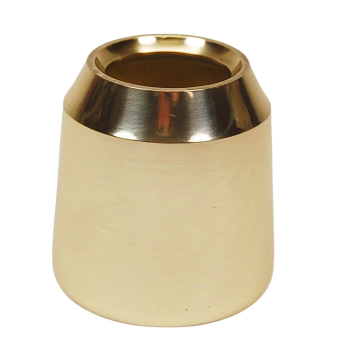 Smooth Brass Candle Follower