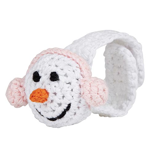 Snowman Crochet Wristlet