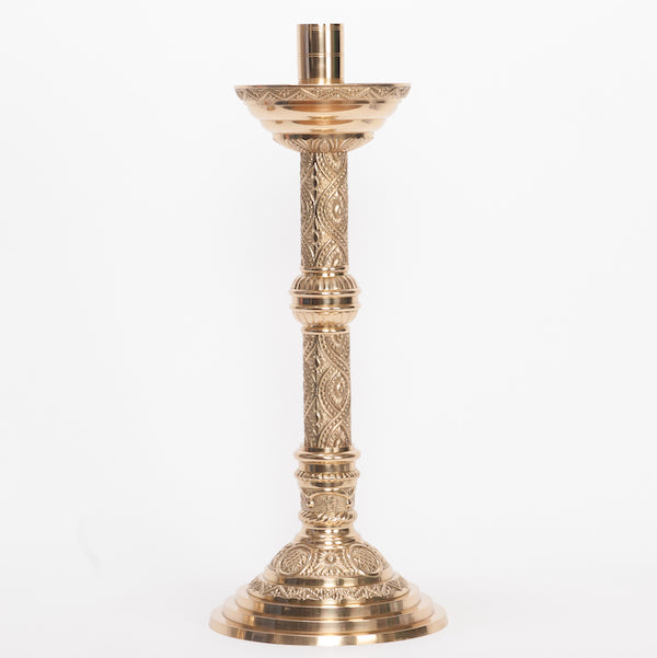 Solid Brass Altar Candlestick - 18.5inch