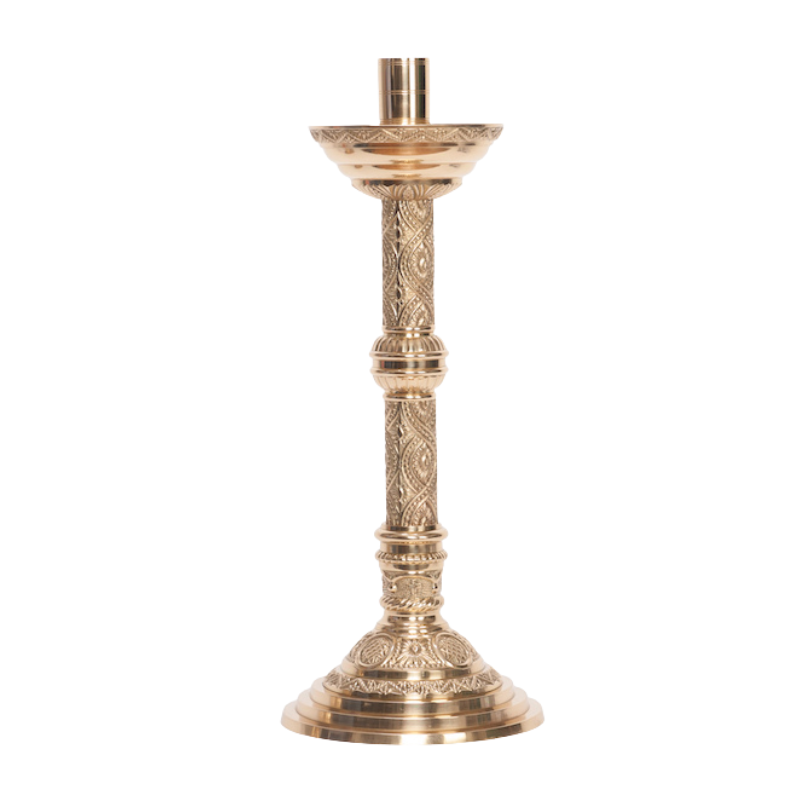 Solid Brass Altar Candlestick - 18.5inch