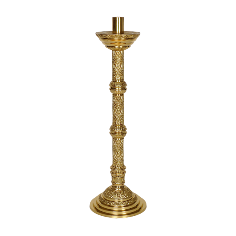 Candelabro de altar de latón macizo