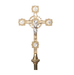 Solid Brass Processional Cross Solid brass Processional cross with Silver plated accents and highlights. Processional cross on smooth brass pole.