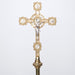 Solid Brass Processional Cross Solid brass Processional cross with Silver plated accents and highlights. Processional cross on smooth brass pole.