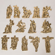 Solid Brass Stations of The Cross - Set of 14 Complete set of 14 Stations of the Cross in solid brass