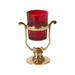Solid Brass Traditional Votive Glass Holder Traditional Church or Chapel Votive Candle in Solid Brass Polished Brass and Lacquered Votive Candle Stand.