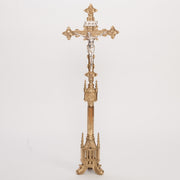 Special Altar Crucifix Tall 38 1/2" altar cross with silver plated corpus