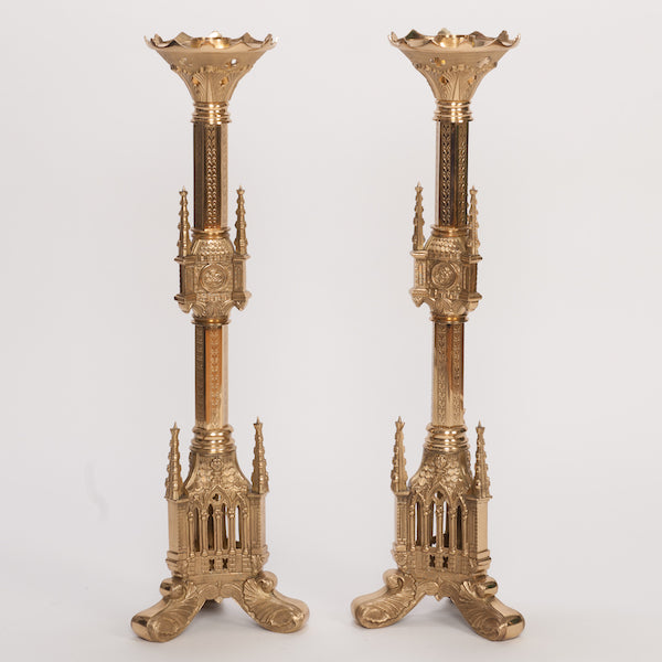 Special Gothic Style Crucifix and Candlesticks Altar Set — Agapao