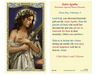 Laminated Holy Card - St. Agatha - 25 Pcs. Per Package