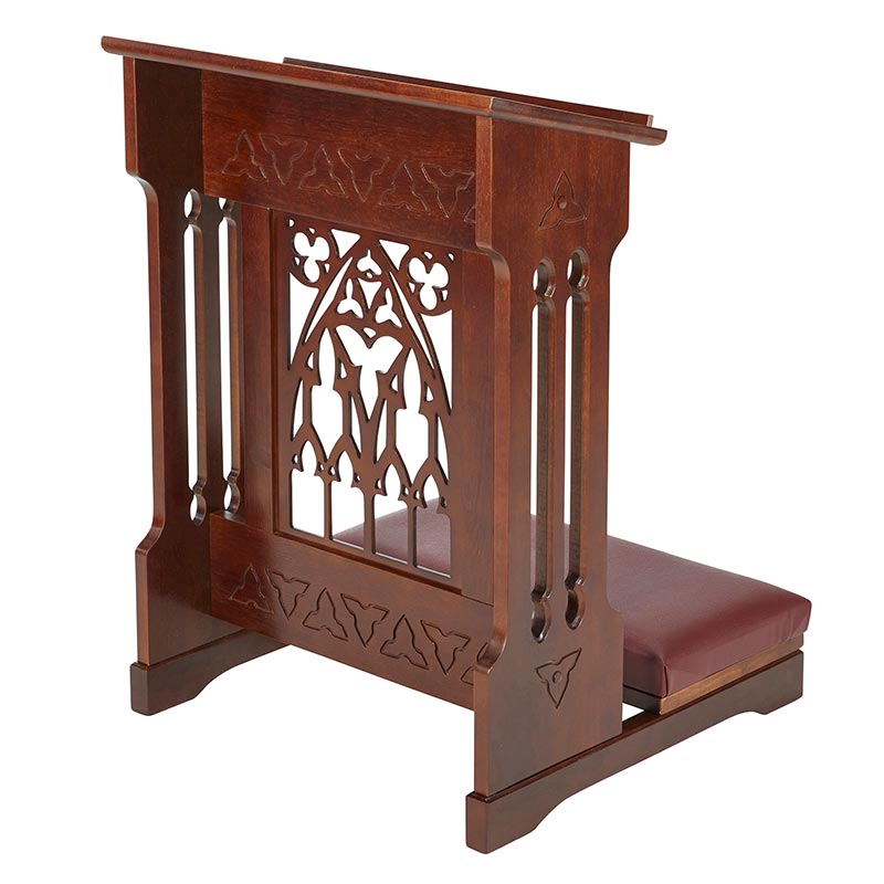 St. Albans Walnut Padded Kneeler Church Supply Church Goods Church Furniture