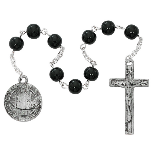 St. Benedict Black Beads Chaplet Catholic Gifts Catholic Presents Gifts for all occasion