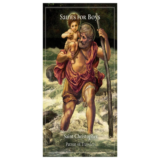 5" H Pocket Prayer Folder - Saints for Boys St. Christopher - 12 Pieces Per Package