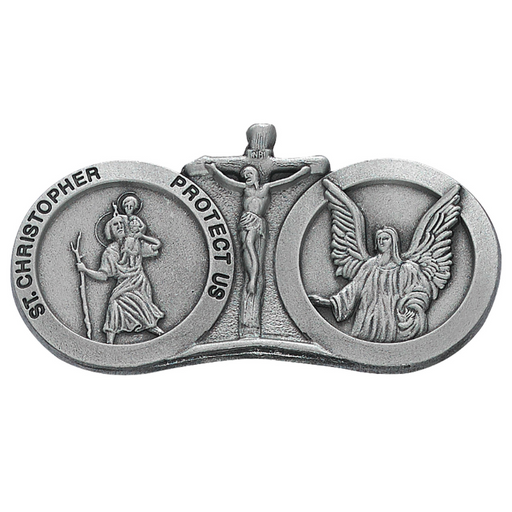 St. Christopher and Guardian Angel Visor Clip Catholic Gifts Catholic Presents Gifts for all occasion