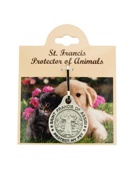 Zinc St. Francis of Assisi Pet Medal St. Francis of Assisi Zinc Pet Medal St. Francis of Assisi Pet Medal