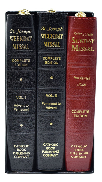 St. Joseph Daily And Sunday Missals - Complete Gift Box 3-Volume Set