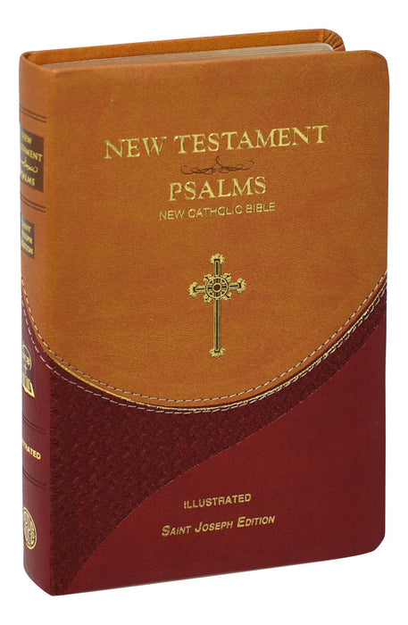 St. Joseph New Catholic Bible New Testament and Psalms - Brown-Burgundy 