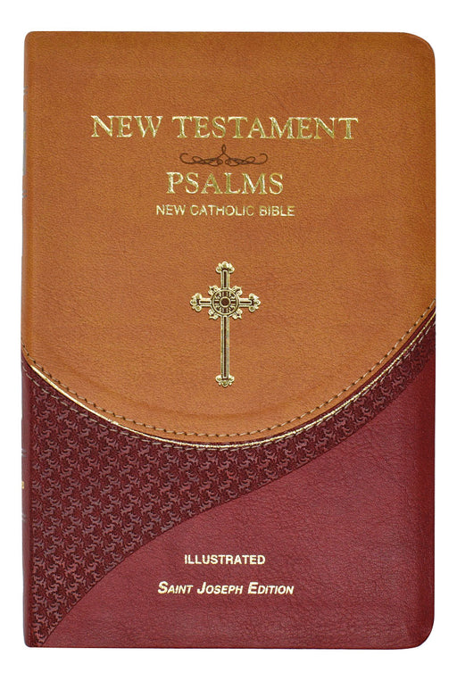 St. Joseph New Catholic Bible New Testament and Psalms - Brown-Burgundy 