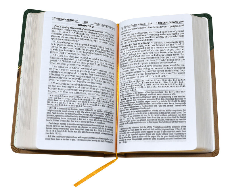 St. Joseph New Catholic Bible New Testament and Psalms - Green/Brown