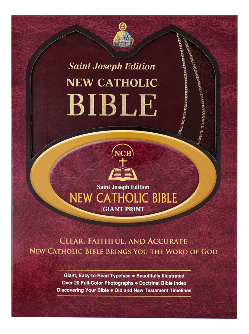 St. Joseph New Catholic Bible (Giant Type) - Burgundy