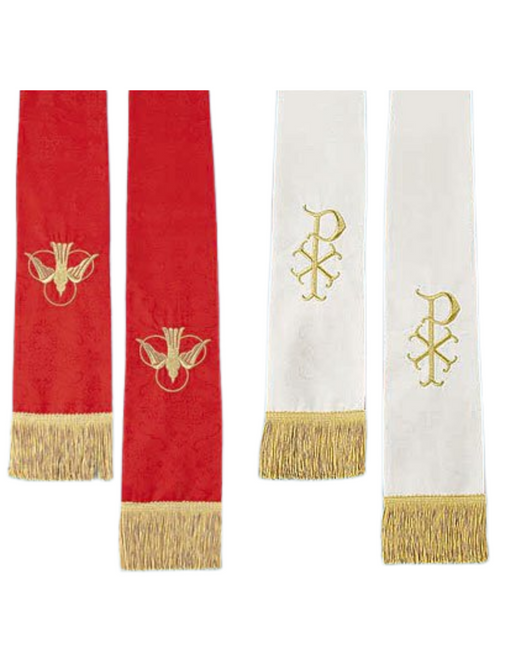 90" L Jacquard Reversible Bookmark with Dove: Red/White pentecost symbols pentecost symbolism pentecost items