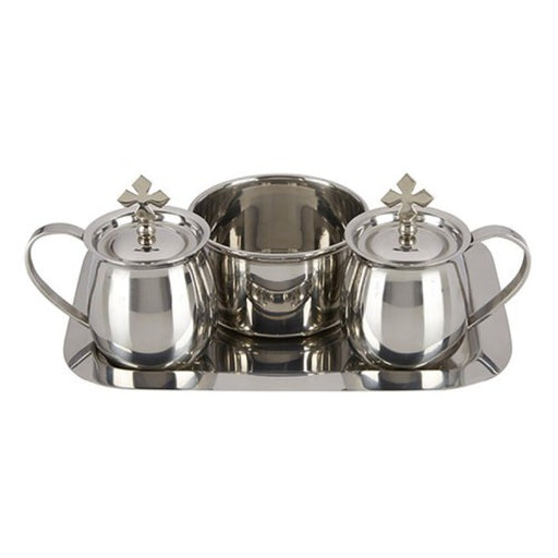 Stainless Steel Cruet Set with Tray & Bowl