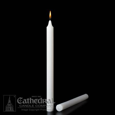 Stearine White Molded Candles - Large Diameter