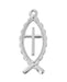 Sterling Silver Fish with Cross Pendant