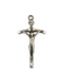Sterling Silver Papal Crucifix w/ 18" Rhodium Plated Chain Crucifix Crucifix Symbolism Catholic Crucifix items