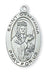 Sterling Silver St. Dymphna Medal with 18" Rhodium Plated Chain