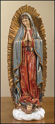 Estatua de Nuestra Señora de Guadalupe de 8,75"
