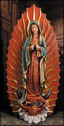 Estatua de la Iglesia de Nuestra Señora de Guadalupe de 48"