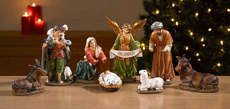 6"H Nativity Set With Detachable Infant