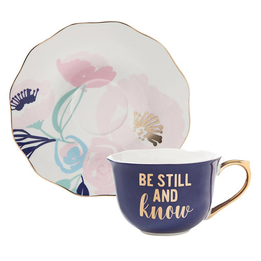 Tea Cup & Saucer - Be Still and Know
