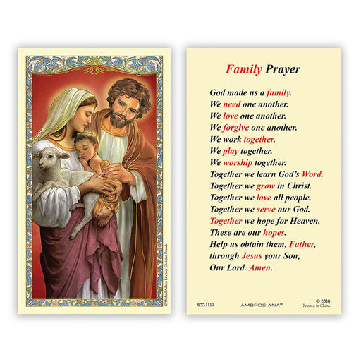 The Holy Family Holy Card - 25 Pieces Per Package