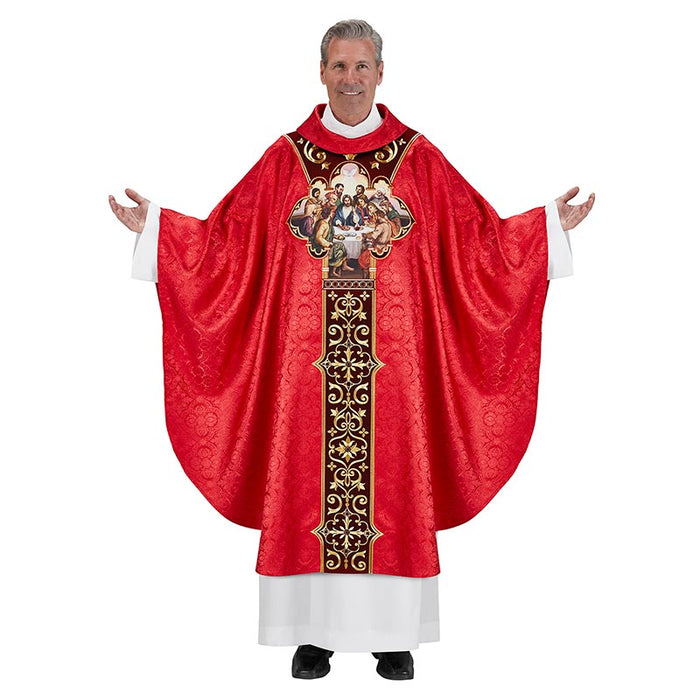 The Last Supper Gothic Style Chasuble with Cowl Collar