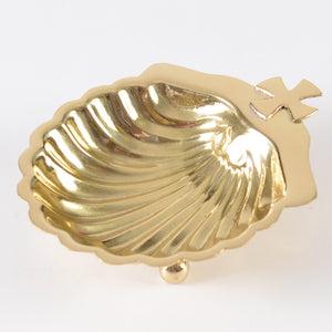 Traditional Brass Baptismal Shell Goldplated Baptismal Shell
