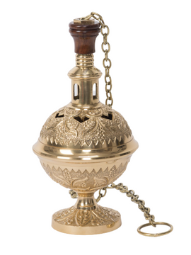 Traditional Brass Censer with Single Chain